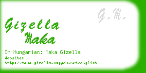 gizella maka business card